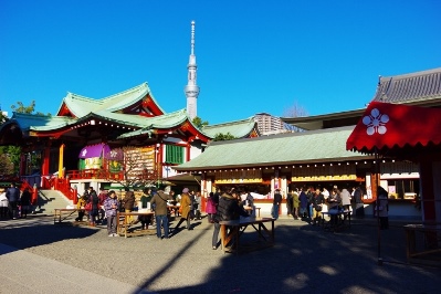 亀戸天神社の拝殿