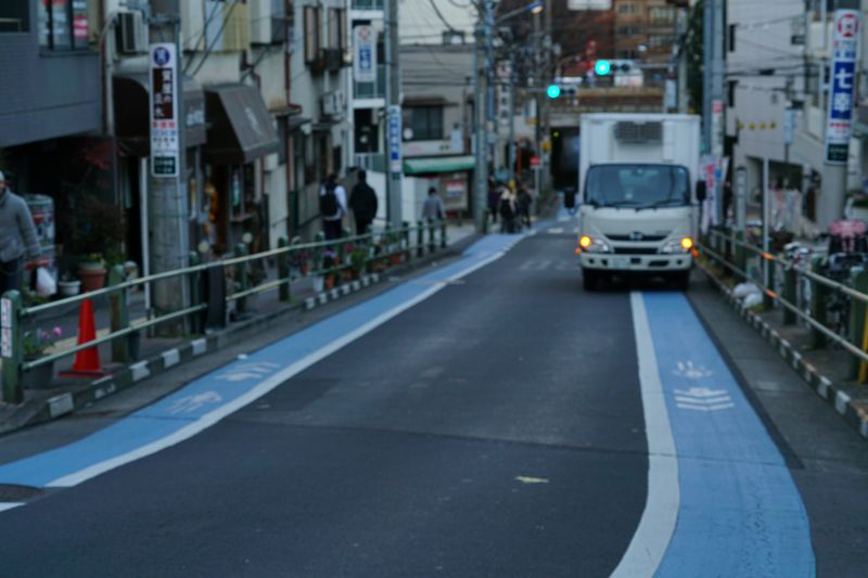 王子稲荷にある途中の坂