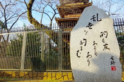 上野東照宮にある尾藤三柳の句碑