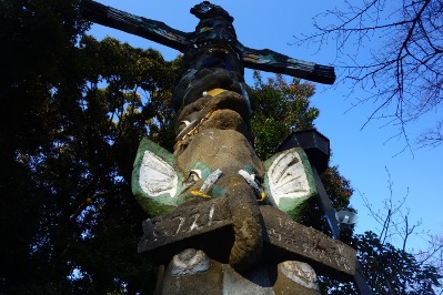 上野公園のトーテムポール